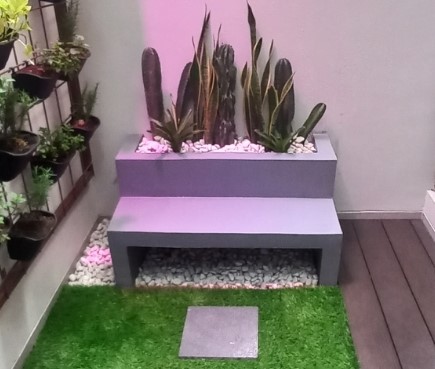 Paket planterbox bench (semen,pasir, besi, bata hebel, cat abu)