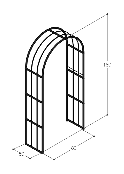 Pergola Taman 50x80x180