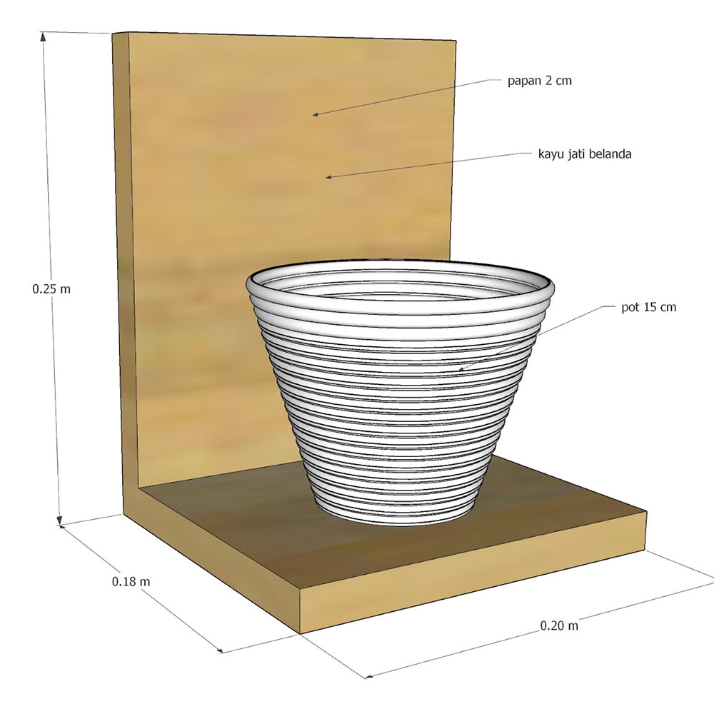 Rak QRUZ + pot d :15 cm