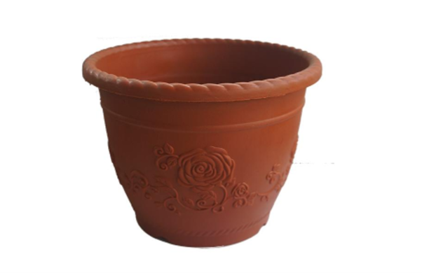 Pot Plastik ST-006 Coklat (d:35 t:27 l:22)