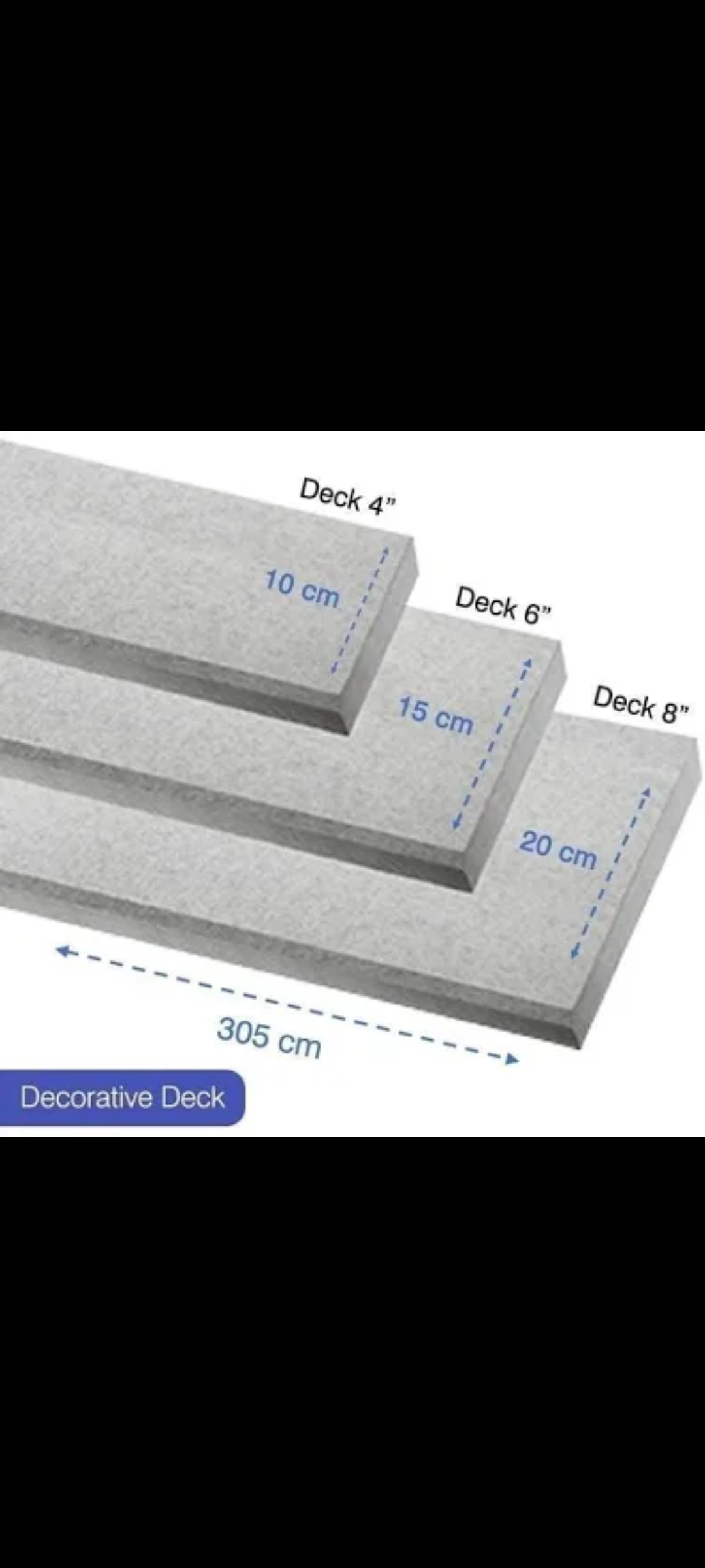 Paket conwood deck 8" ukuran 20x305x1,4cm